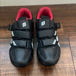 Peloton Black and Red Athletic Shoes